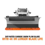 BlockBuster carbide and cover snow plow cutting edge system with a 4x wear life