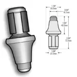 MT10105 Scarifier Bit line drawing and measurements
