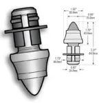 MT50116 Scarifier Bit line drawing and measurements