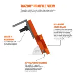 Razor Carbide Cutting Edge System profile without plow guard