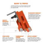 Razor XL highway carbide snow plow cutting edge blade system profile view