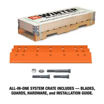 RoadMAXX carbide motor grader blade all-in-one system