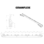 Ceramiflex Ceramic Cutting Edge System line drawing