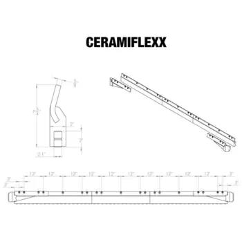 Ceramiflex Ceramic Cutting Edge System line drawing