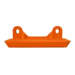 Replacement cast steel with Impervium<sup>®</sup>carbide wear pad for MoDUS modular snow pusher plow shoe
