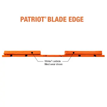 Patriot Steel Cutting Edge System blade edge bottom showing the Winter carbide filling