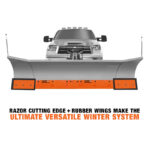 Pegasus contractor expandable snow plow cutting edge blade system on Western Wide-Out plow