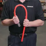 Plow marker bending to show flexibility