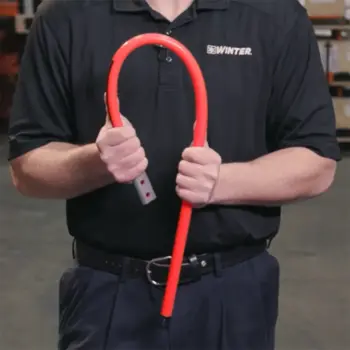 Plow marker bending to show flexibility