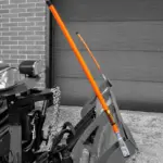 Virtually indestructible plow markers with galvanized steel aircraft cable spine mounted on plow