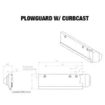 PlowGuard CurbCast curb guard blade saver drawing