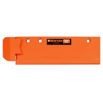 PlowGuard CurbCast curb guard blade saver driver side front view Impervium<sup>®</sup> carbide