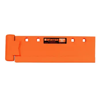 PlowGuard CurbRunner curb guard blade saver driver side front view Impervium<sup>®</sup> carbide