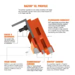 Razor XL highway carbide snow plow cutting edge blade system profile view