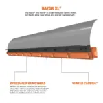 Razor XL Carbide Cutting Edge System - integrated wear bars - Winter Carbide