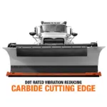 Sno-Shock system on plow carbide cutting edge
