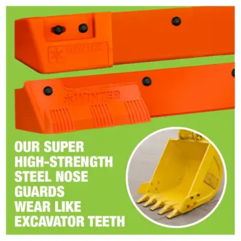 Vulcan super high-strength steel nose guards wear like excavation teeth