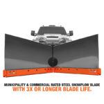 Vulcan contractor steel v-plow snow plow cutting edge blade system on truck