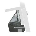 Wing moldboard cast steel shoe profile showing impervium fill
