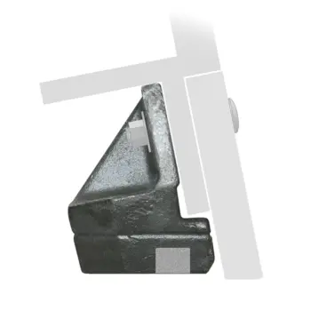 Wing moldboard cast steel shoe profile showing impervium fill