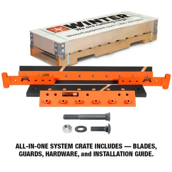 Winterflex Rubber cutting edge system crate contents