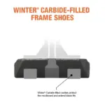 Frame cast steel shoe with Winter carbide called out