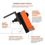Common Sense highway steel snow plow cutting edge blade system profile view