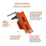 Razor HD highway/contractor snow plow cutting edge blade system profile view