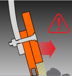 Carbide and cover alignment failure - incorrect size center punch cover blade