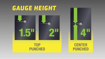 How to calculate snow plow blade bolt hole gauge height