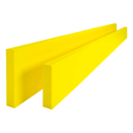 6in and 8in tall polyurethane snow plow cutting edges
