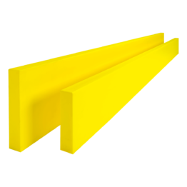 6in and 8in tall polyurethane snow plow cutting edges