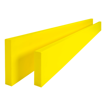 6in and 8in tall polyurethane snow plow cutting edges