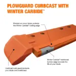 Plowguard CurbCast with Winter carbide with callouts